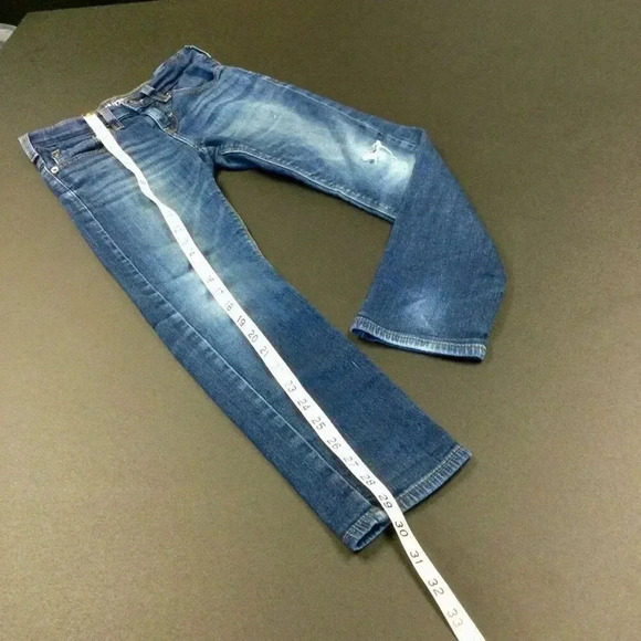 Levi's kids boys Blue Five Pocket Distressed Denizen Slim Jeans Size Regular 8 - Picture 8 of 11